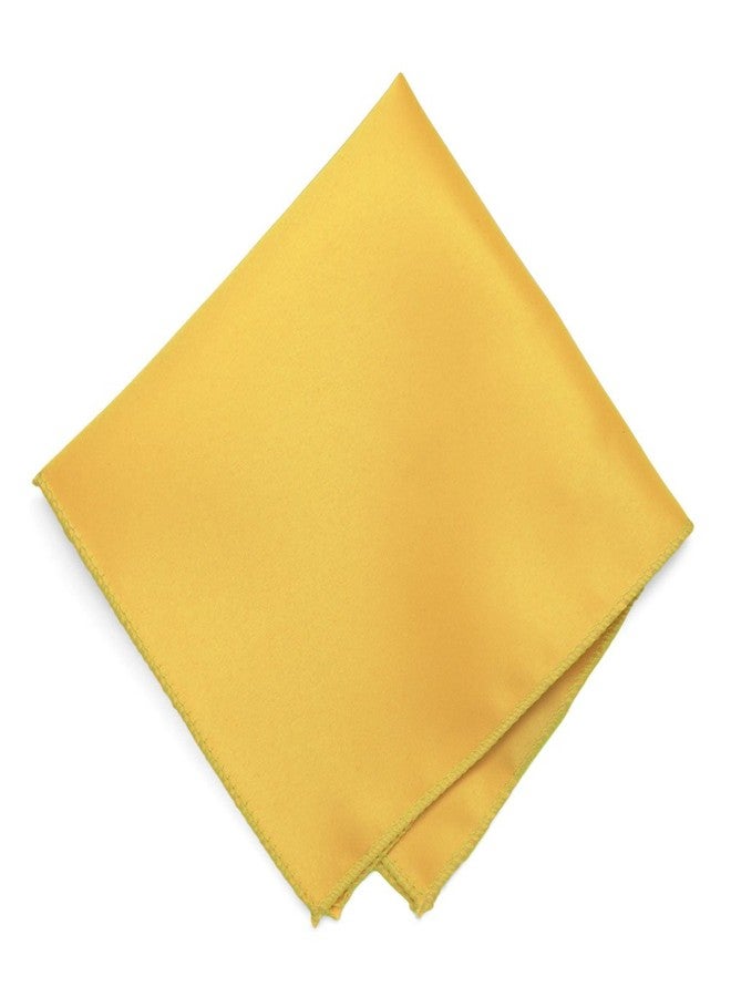 tiemart Lemon Yellow Solid Color Pocket Square - Image 1